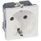 Prise Mosaic standard germanique - 2P+T - 2 modules - blanc antimicrobien|Legrand-LEG078702