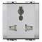 Prise de courant multi standard Livinglight 2P+T - Tech - 2 modules|Bticino-TICNT4139