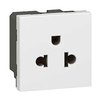 Prise de courant 2P+T à puits euro-US Mosaic 2 modules - blanc|Legrand-LEG077502