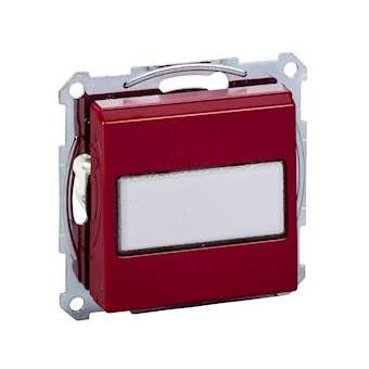 Merten M-Plan - prise 2P+T - capot de protection - borne auto - rouge brillant|Schneider Electric-SCHMTN2612-0306