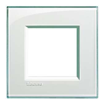 Plaque Livinglight Kristall 2 modules - Aigue-marine|Bticino-TICLNA4802KA