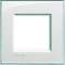 Plaque Livinglight Kristall 2 modules - Aigue-marine|Bticino-TICLNA4802KA