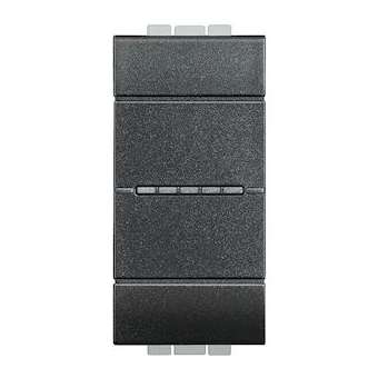 Permutateur Livinglight 16AX 250V~ à bornes à vis - Anthracite - 1 module|Bticino-TICL4054