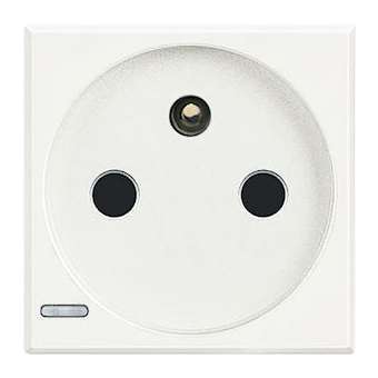Prise de courant 2P+T Axolute à bornes automatiques - finition White - 2 modules|Bticino-TICHD4142AN
