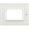 Plaque rectangulaire Axolute Verre 3 modules - Verre blanc|Bticino-TICHA4803VBB