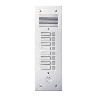 Platine de rue Série 200 audio étroite façade Alu 4mm 8 appels|Bticino-TIC308208