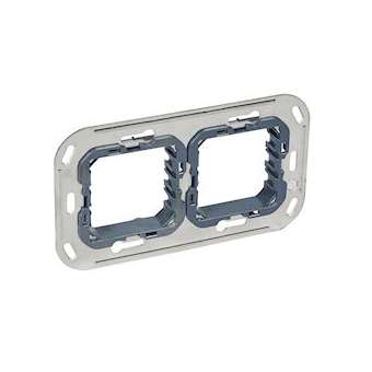 Support monobloc à vis 2+2 modules pour rénovation entraxe 57mm|Bticino-TICH4732-2