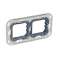 Support monobloc à vis 2+2 modules pour rénovation entraxe 57mm|Bticino-TICH4732-2