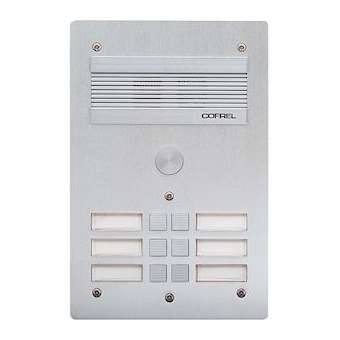 Platine de rue Série 300 audio façade Alu 4mm 6 appels|Bticino-TIC308306