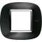 Plaque elliptique Axolute Métallisé 2 modules - Anthracite|Bticino-TICHB4802XS