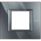 Plaque rectangulaire Axolute Aluminium monochrome 2 modules - Anthracite|Bticino-TICHA4802HS