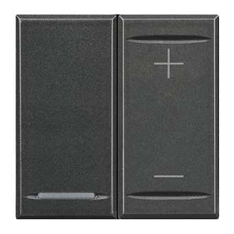 Variateur toutes lampes 2 fils sans Neutre Axolute - Anthracite - 2 modules|Bticino-TICHS4411