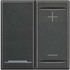 Variateur toutes lampes 2 fils sans Neutre Axolute - Anthracite - 2 modules|Bticino-TICHS4411