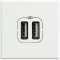 Chargeur USB double Axolute 5V 230V 2,4A - finition White - 2 modules|Bticino-TICHD4285C2
