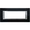 Plaque rectangulaire Axolute Aluminium brossé 6 modules - Anthracite|Bticino-TICHA4806XS