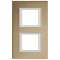 Plaque rectangulaire Axolute Aluminium brossé 2+2 modules - Titane|Bticino-TICHA4802-2NX