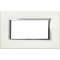 Plaque rectangulaire Axolute Aluminium laqué 4 modules - Blanc|Bticino-TICHA4804BG