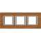 Plaque rectangulaire Axolute Bois 2+2+2 modules horizontal - Teck|Bticino-TICHA4802M3HLTK