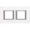 Plaque rectangulaire Axolute Verre 2+2 modules horizontal - Verre blanc|Bticino-TICHA4802M2HVBB