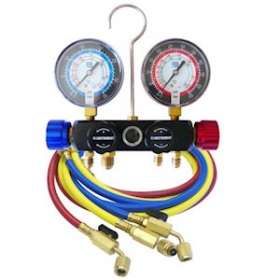 Kit manifold 4 voies R32/R410A + jeu de 3 flexibles 150cm et sac à dos robuste|Deck 912-DCKMG-450-R32