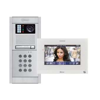 Kit vidéo encastré NEXA Alu + clavier codé 1 appel moniteur ART7H 7' à mémoire|Golmar-BITGN5113-ART7H