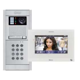 Kit vidéo encastré NEXA Alu + clavier codé 1 appel moniteur ART7H 7' à mémoire|Golmar-BITGN5113-ART7H