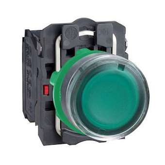 Harmony bt-pous lumineux vert D22 - impulsion - 120V - 1O+1F|Schneider Electric-SCHXB5AW33G5