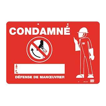 plaque plastique et magnetique condamne|Catu-CATAPA-410