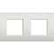 Plaque Livinglight Air Brillant 2+2 modules horizontal ou vertical Perle blanche|Bticino-TICLNE4802M2PR