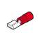 Clip femelle partiellement isolé rouge (0,25 à 1,5 mm²) - 4,8 X 0,5 mm