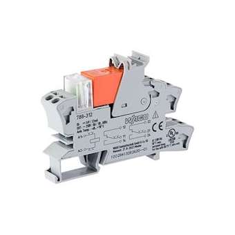 Embase avec relais H 15 mm 24 V DC - 2 RT - 2x8 A|Wago contact-WAG788-312