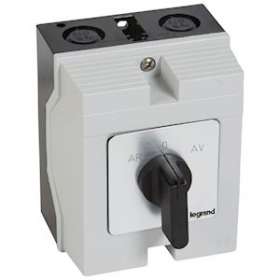 Commutateur moteur triphasé - inverseur 1 vitesse - PR 21 - 5 contacts - boîtier|Legrand-LEG027778