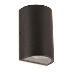 WL015 Applique murale demi-cercle, alu anodisé noir 3000K, éclairage up & down|Collingwood-SLHWL015X30