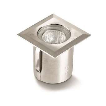 GL019, encastré de sol carré en inox 316 1W, faisceau 20DEG, 4000K, IP68|Collingwood-SLHGL019SQFNW