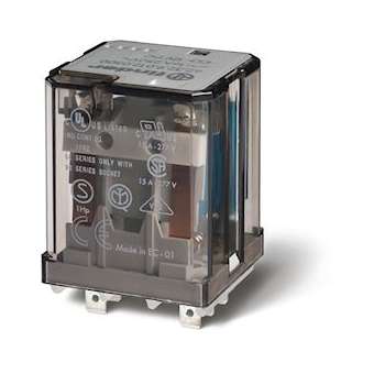 Relais de puissance 2RT 16A 24V DC, bouton test et indicateur mécanique|Finder-FID623290240040