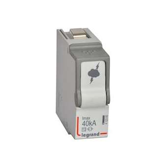 Cassette de remplacement N-PE pour parafoudre basse tension typeT2 Imax 40kA|Legrand-LEG412300
