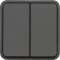 cubyko Double poussoir 1O/1F associable gris IP55|Hager-HAGWNA044