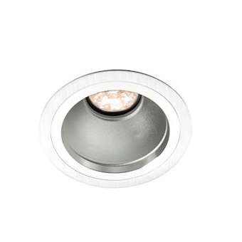 Spot ALU SOFT+ GU10 rond 1 tête fixe, alu brossé IP20|Europole-POL27200