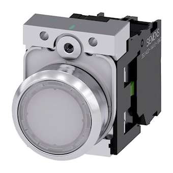 BOUTON-POUSSOIR LUMINEUX, BLANC|Siemens Industries et Infrastructures-SIE3SU1152-0AB60-1BA0