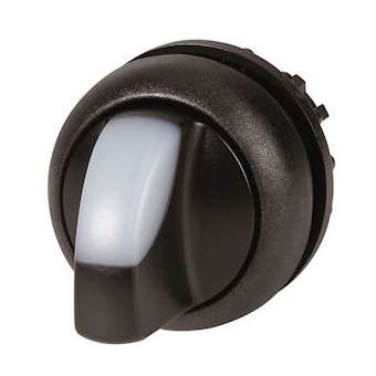 Commutateur rotatif lumineux, 3 positions, blanc, à accrochage|Eaton industries-EONM22S-WRLK3-W