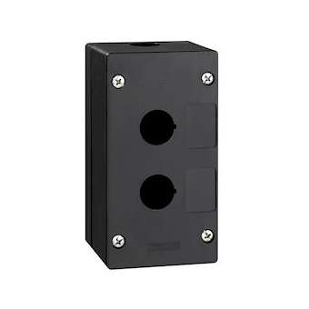 Harmony - boite à boutons vide XALG - XB5 D 22mm - 2 trous - plastique - noir|Schneider Electric-SCHXALG020