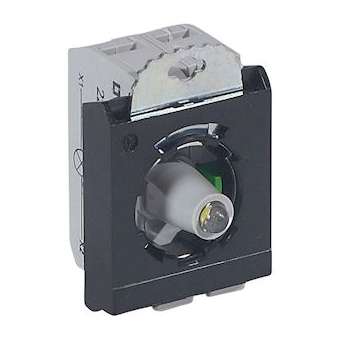 Osmoz compo - sous-ensemble bloc - tête lum - à vis - 12/24V~/ - NO - blanc|Legrand-LEG023000