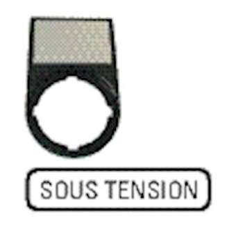 Support, +étiquette, SOUS TENSION|Eaton industries-EONM22S-ST-F68