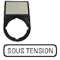Support, +étiquette, SOUS TENSION|Eaton industries-EONM22S-ST-F68