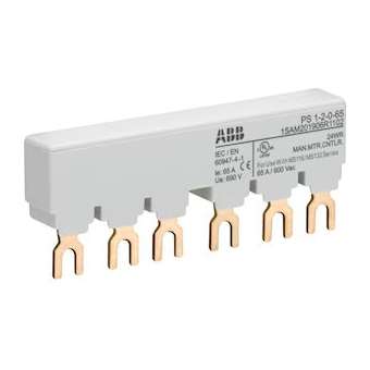 Peigne d'alimentation 65A Max pour 2 MS116-MS/MO132 sans contact auxilliaire|ABB-ABBH440068