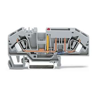 Borne porte-fusible AUTO FUS 24 V. 2 C / 6 mm²|Wago contact-WAG282-698-281-413