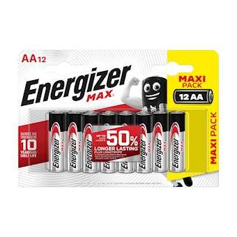Pile Max AA x 12 sans risque pour vos appareils avec la garantie 0 coulure|Energizer france-RSN426625