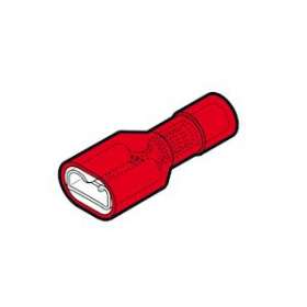 Clip femelle complètement isolé renforcé rouge (0,25 à 1,5 mm²) - 6,3 X 0,8 mm|Cembre-CMBRKF-F608P