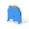M4/6.Snbt Borne vissé Sectionnable Bleu/Orange