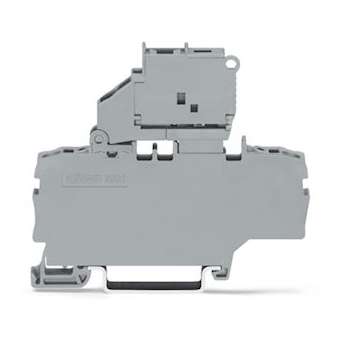 Borne à fusible pour 2 conducteurs avec porte-fusible pivotant avec pontage addi|Wago contact-WAG2002-1911